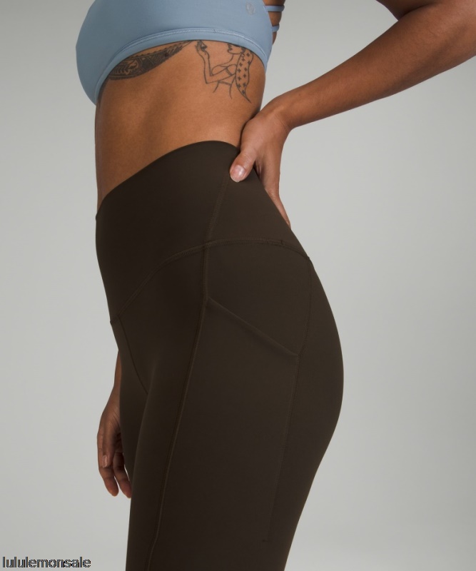 Lululemon Damen DELULU051 | Align Hoch Sitzende Hose Mit Taschen 25 Dark Olive